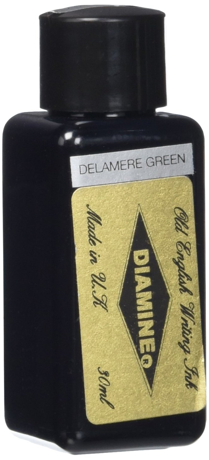 Diamine 30ml Delamere Green fountain pen ink bottle — image 1