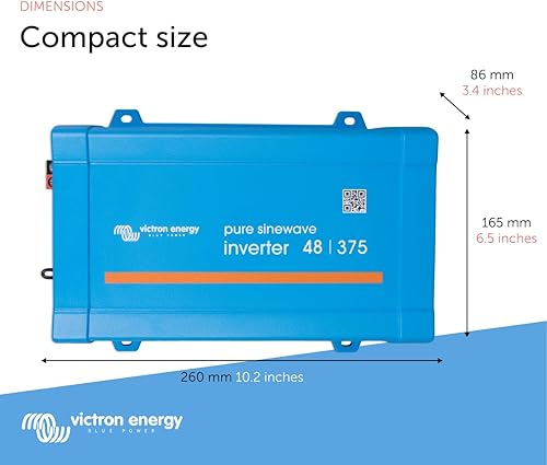 Miniatura 3 de Victron Energy Inversor de onda sinusoidal pura de 375VA 48-Volt 120V CA, NEMA 5-15R