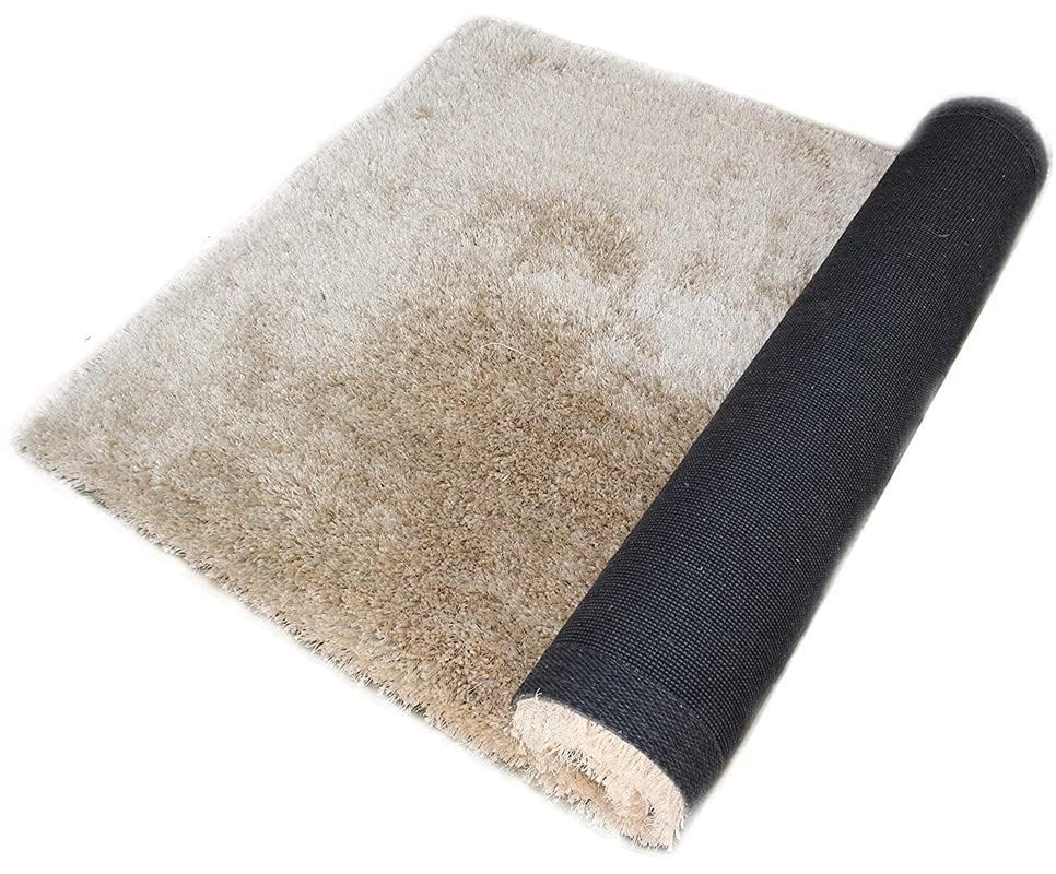 Image of Shaggy Rugs 12 x 18 Feet Soft and Cozy Carpet for Living Room & Hall, Bedroom, and Kids Room Non-Slip, High Pile, Machine Washable, Perfect for Any Room (Beige, Plain Solid)