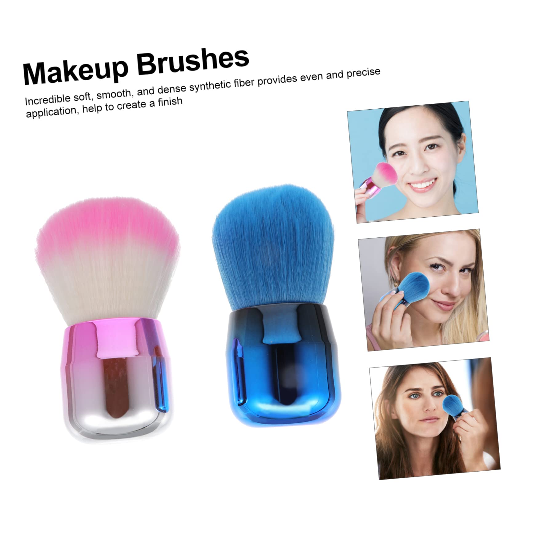 minkissy 6pezzi Pennelli Makeup Pennello Per Fondotinta e Blush Strumenti Cosmetici Per Applicazione Veloce e Precisa Perfetti Per Uso Professionale e Quotidiano Leggeri e Facili Da
