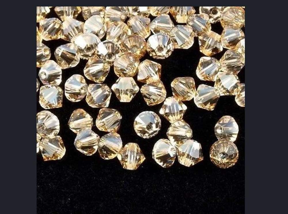 100pcs Authentic Preciosa 6mm Faceted Bicone Crystal Loose Beads Crystal Honey Compatible with Swarovski 5301/5328 for DIY Jewelry Making Pre-B628 - Image 4