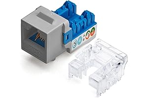 trueCABLE Cat6a Keystone Jack, UTP, 90 Degree Punch-Down, PoE++ (4PPoE)