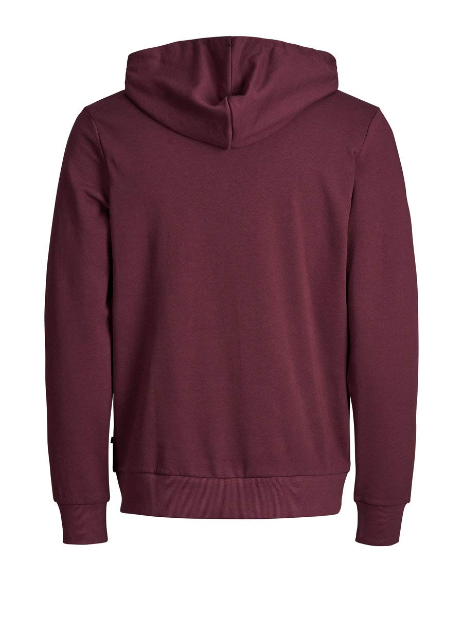 JACK&JONES Jjeholmen Sweat Zip Hood Noos Felpa con Cappuccio, Rosso (Port Royale Fit: Reg Fit), XL Uomo
