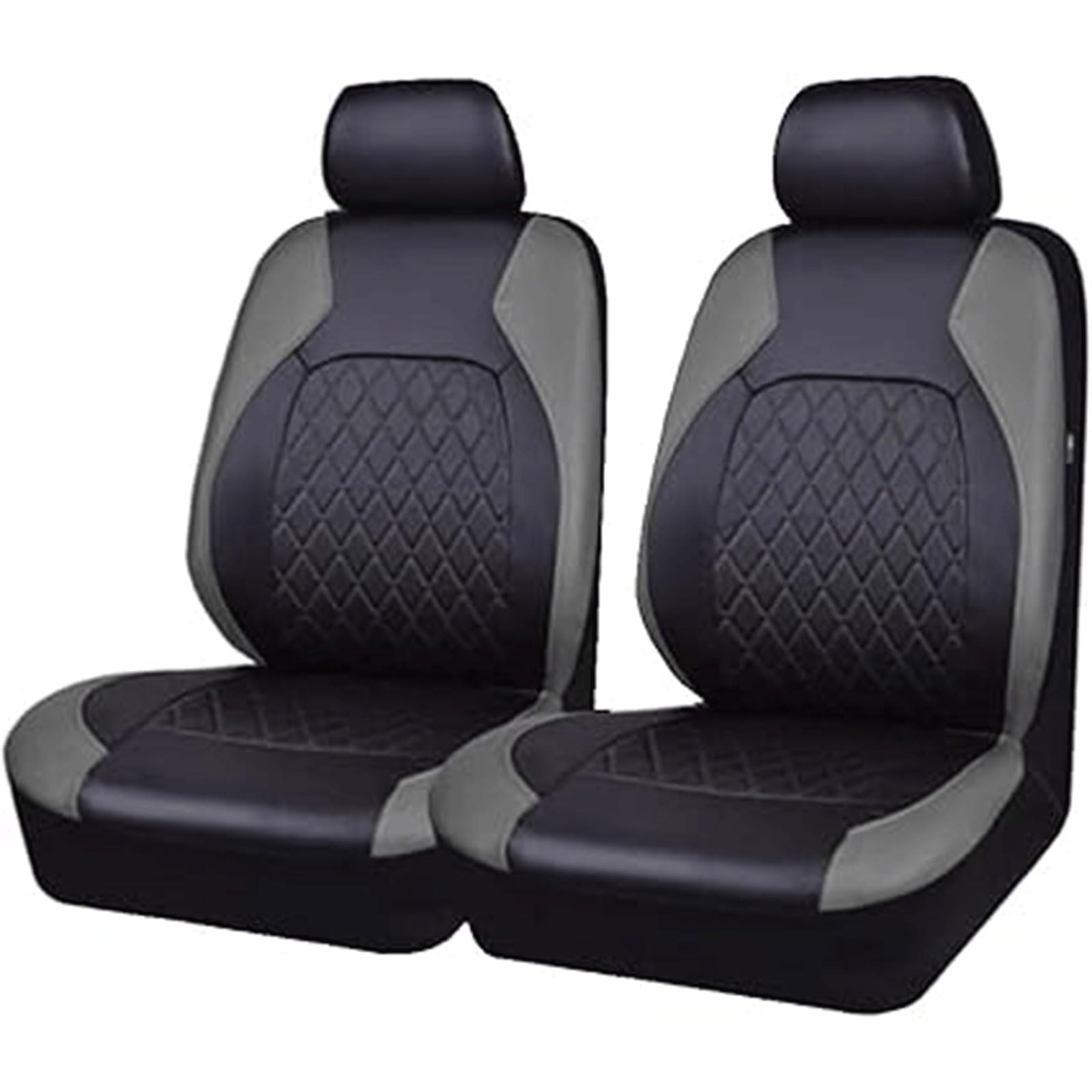 Set Coprisedili Auto per Fiat Panda 2003-2024/Fiat Panda 4x4 2004-2024,Auto Coprisedile Protezioni per Sedili Set Pelle Copri Sedile Anteriori E Posteriori Accessori,B/Gray