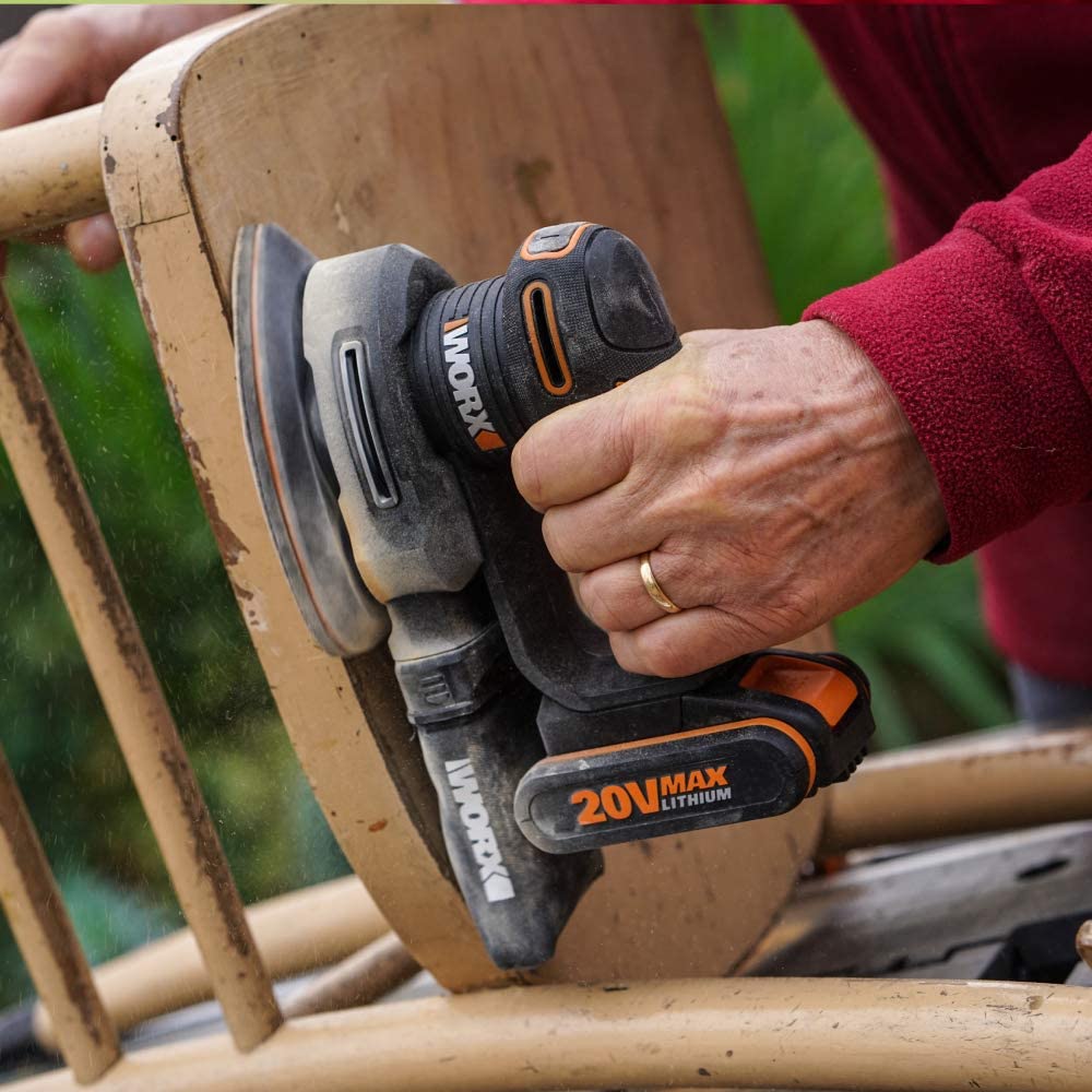 WORX WX822.9 Multilijadora 20V PowerShare - Sin batería ni cargador | Sistema recolector de polvo | sistema de fijación por velcro | ajuste fácil y rápido