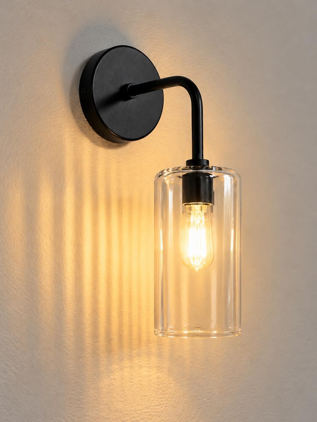 Rose Gold Wall Light - Elegant Crystal Sconce -12