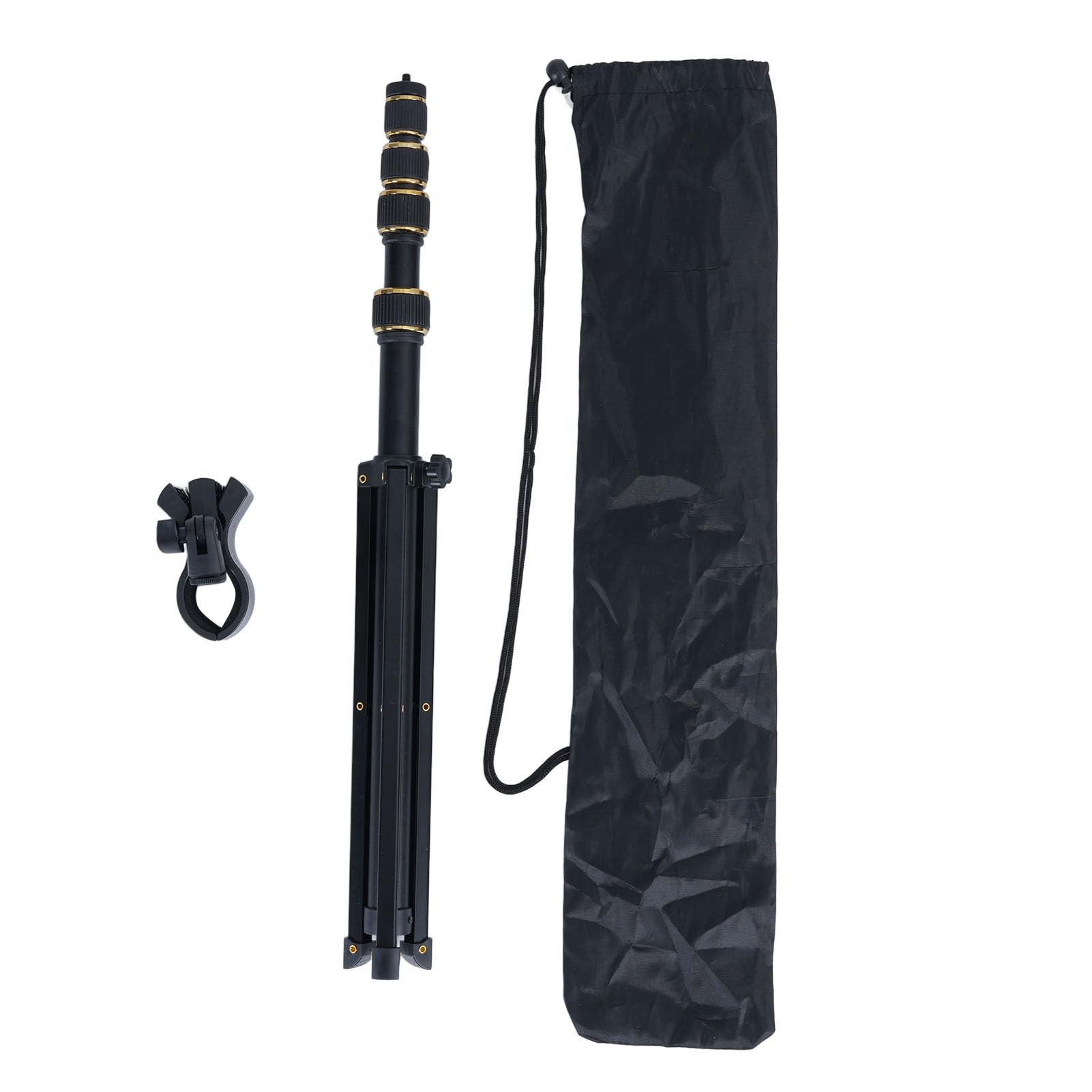 Muiltvoe Hair Dryer Stand Blow Dryer Holder Hair Dryer Adjustable Height 23.62-76.77in Sturdy Aluminum Alloy Tripod Design with Folding Bag for Home Salon Nursing Use