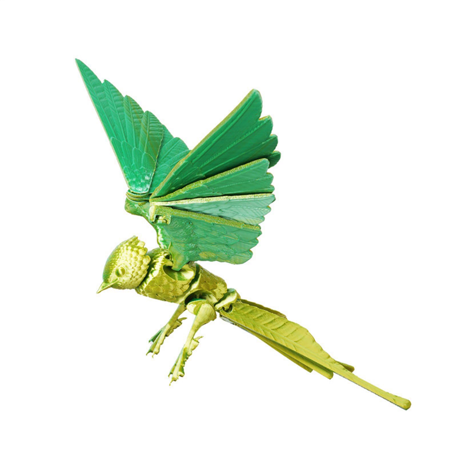 Printed Articulated Swallow Figurine Flexible Joint Toy, Realistic Bird Desktop Decor for Stress Relief Flexible Joint Articulated Swallow Fidgets Toy Realistic Hairless Figurines Statues Desktop Pet