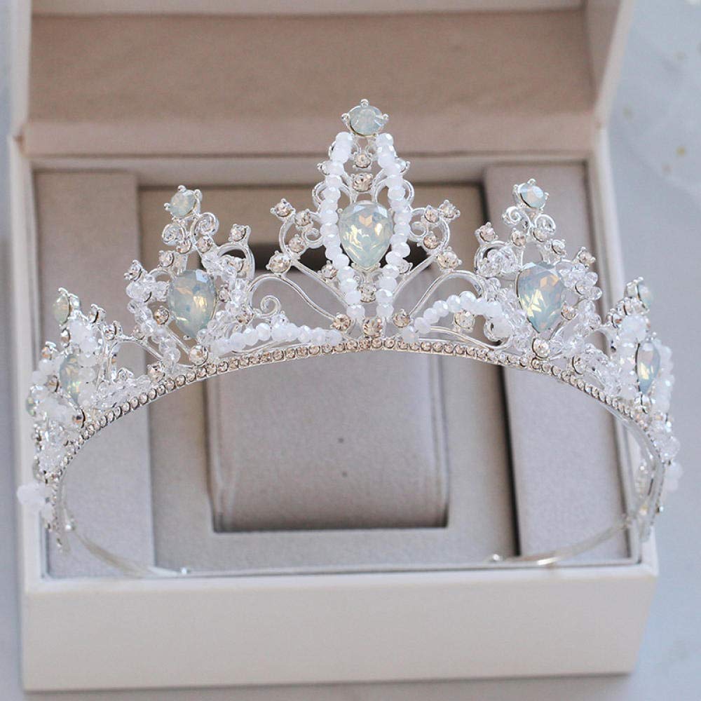 Tiara, stop strasu, biżuteria na głowę dla panny młodej, błyszcząca biała perła dla kobiet, prosta moda, ślubna ozdoba do włosów, opaska na czoło w stylu vintage, prezent