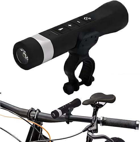 Altavoz Bluetooth para bicicleta, altavoz Bluetooth de bicicleta 2 en 1 y luz de bicicleta  Sistema de sonido de bicicleta premium  Audio de