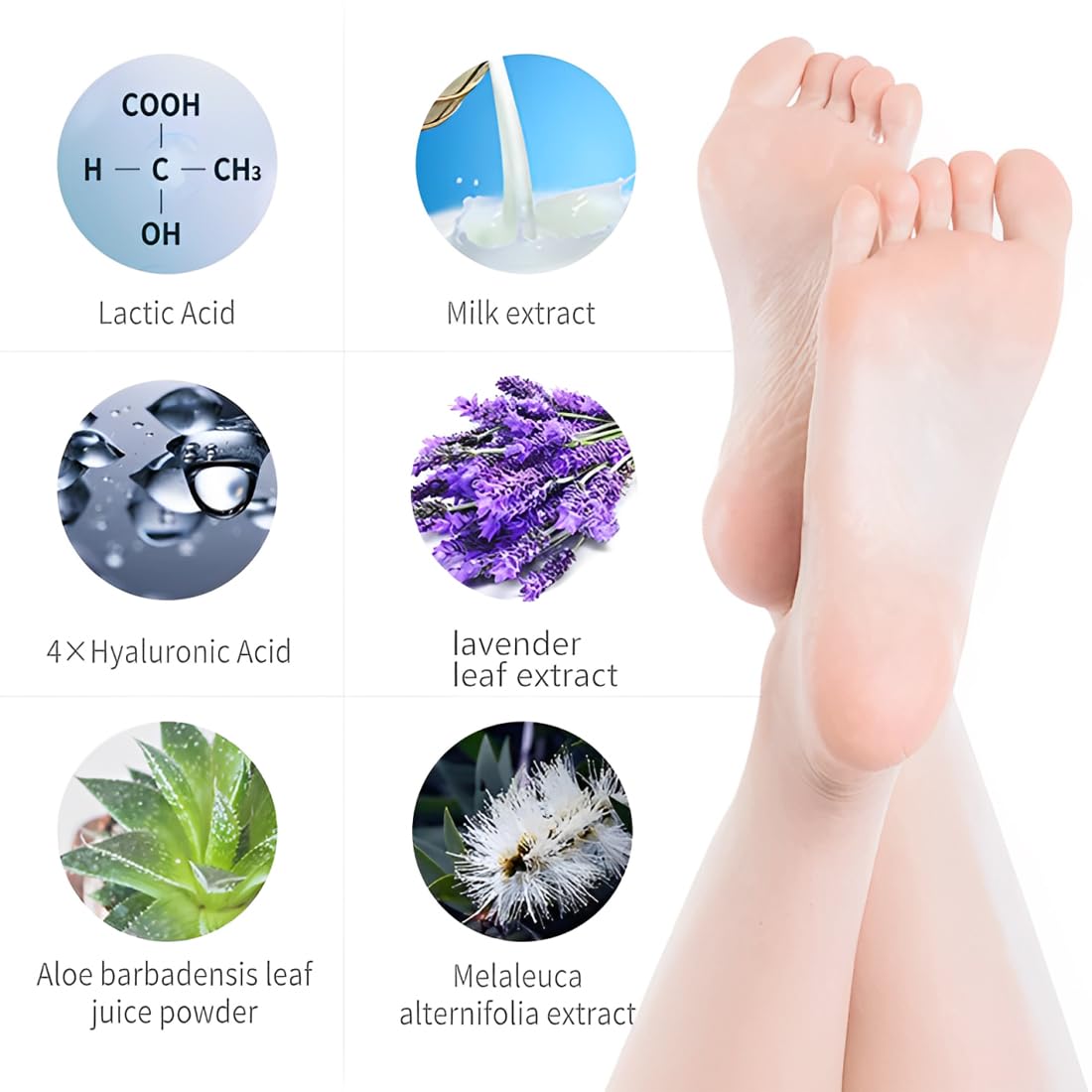 6 paia maschera piedi esfoliante,calzini esfolianti per piedi,calli piedi rimozione