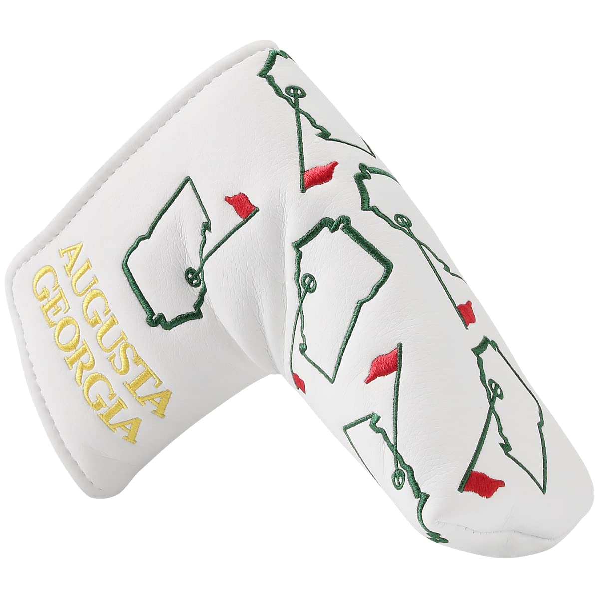 Studio Crafted Augusta Georgia Magnetic Closure Golf Blade Putters Headcover (White)
