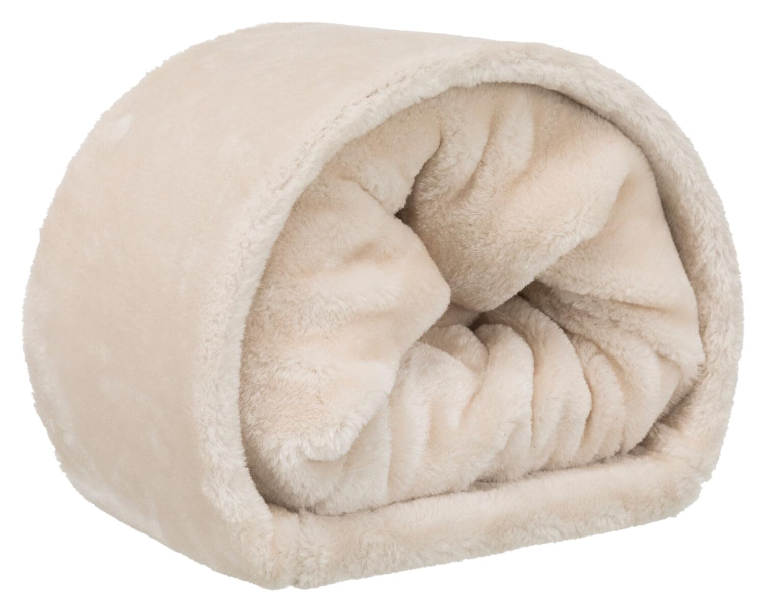 Trixie Tunnel Douillet pour Lapins/Petits Rongeurs Peluche Beige 27 × 21 × 80 cm