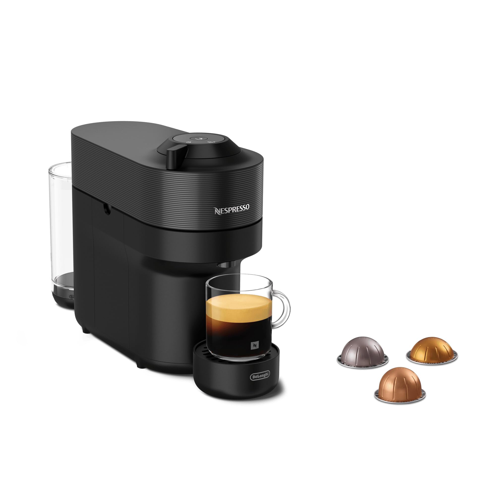 Nespresso Vertuo Pop Coffee Machine by De'Longhi, Over 30 Varieties of Pods, Compact Footprint, Americano, Starter Capsule Set Included, ENV90.B, BlackNespresso Vertuo Pop Coffee Machine by De'Lon…