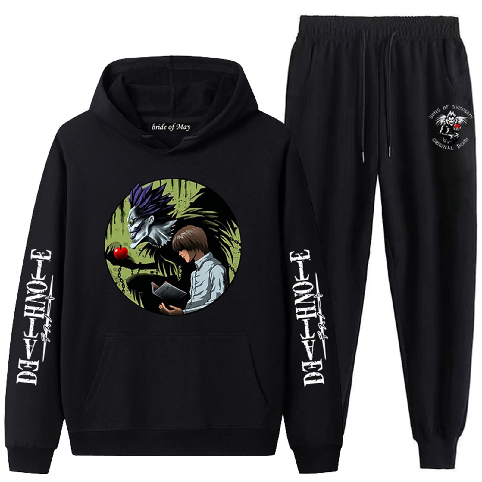 Death Note Tracksuit Women Men Anime Ryuk Yagami Light Cosplay Costume Printed Hoodies Pants Harajuku Two Piece Set