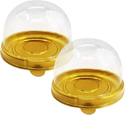 100 recipientes para cupcakes con cúpula transparente de 2 pulgadas para magdalenas de plástico transparente para queso, pastelería, postre, pastel