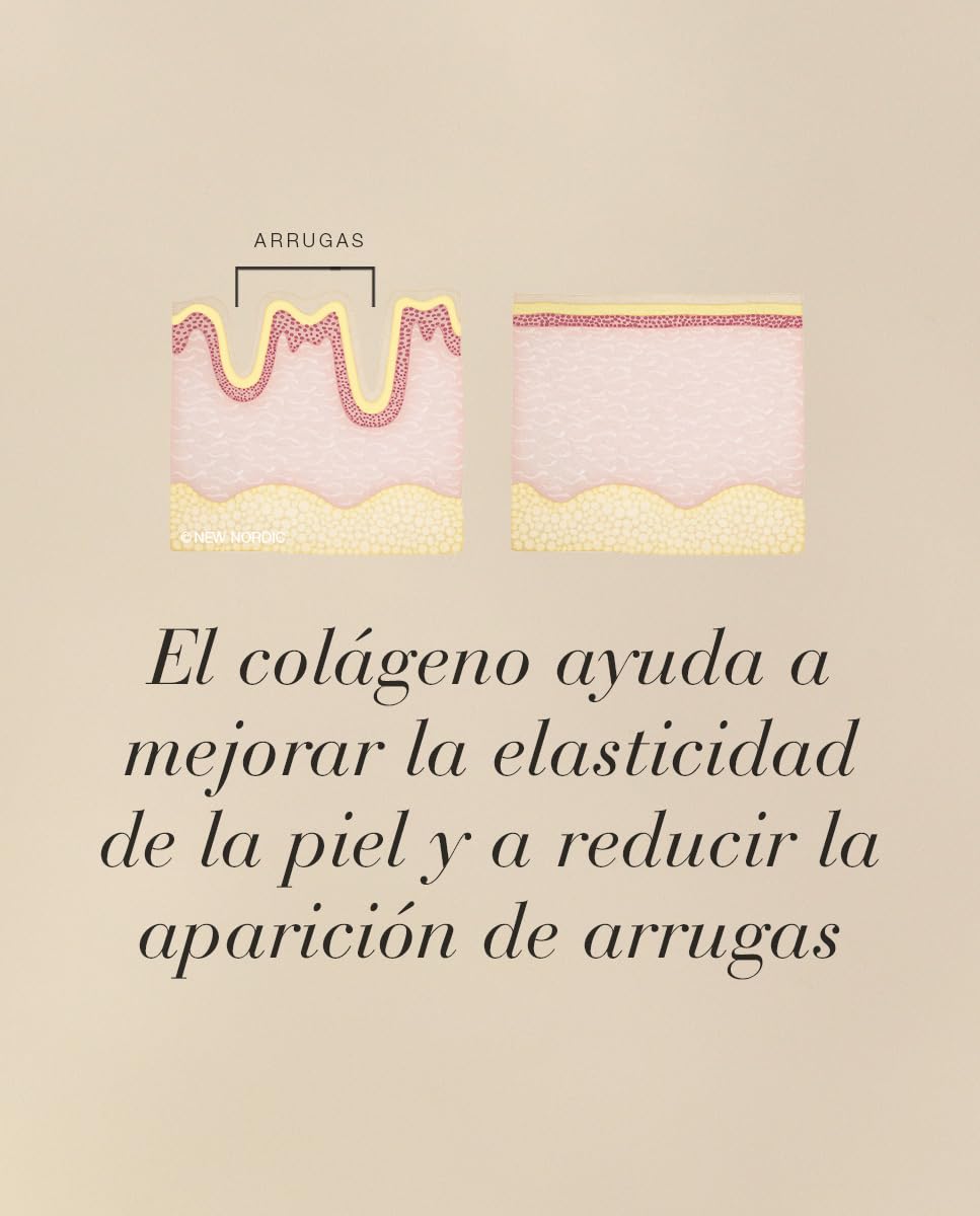 New Nordic Collagen Shot | Colágeno Líquido | Vitamina C | Biotina | Sabor Frutas del Bosque | 15 Sobres | Suplemento Alimenticio | Natural