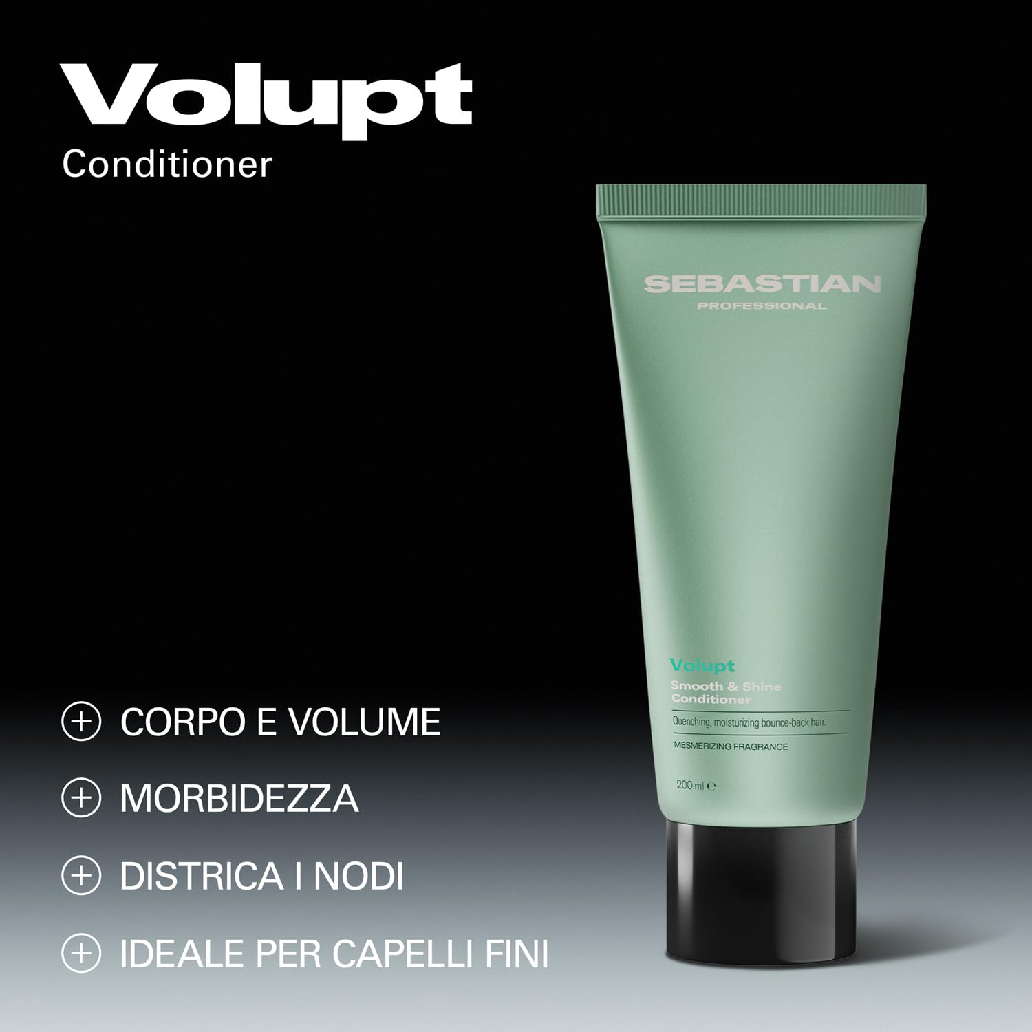 Sebastian Professional Volupt Max Volumizing Conditioner – Balsamo volumizzante che districa e liscia i capelli fini, lasciandoli morbidi, leggeri e setosi, 1L