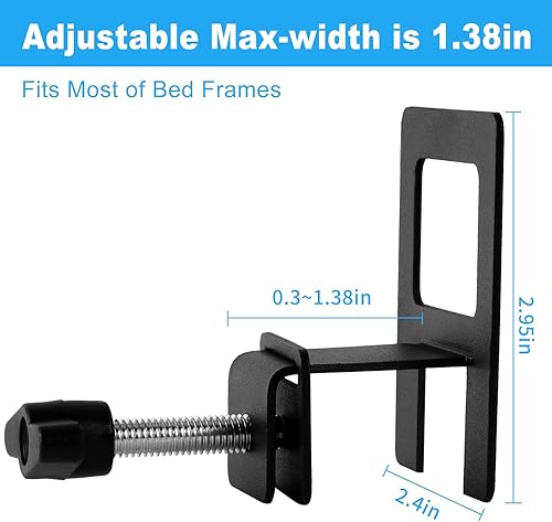 Miniatura 3 de Juntas de colchón antideslizantes para marco de cama, 6 soportes de colchón en su lugar, ajuste deflector antideslizante para marcos de cama de