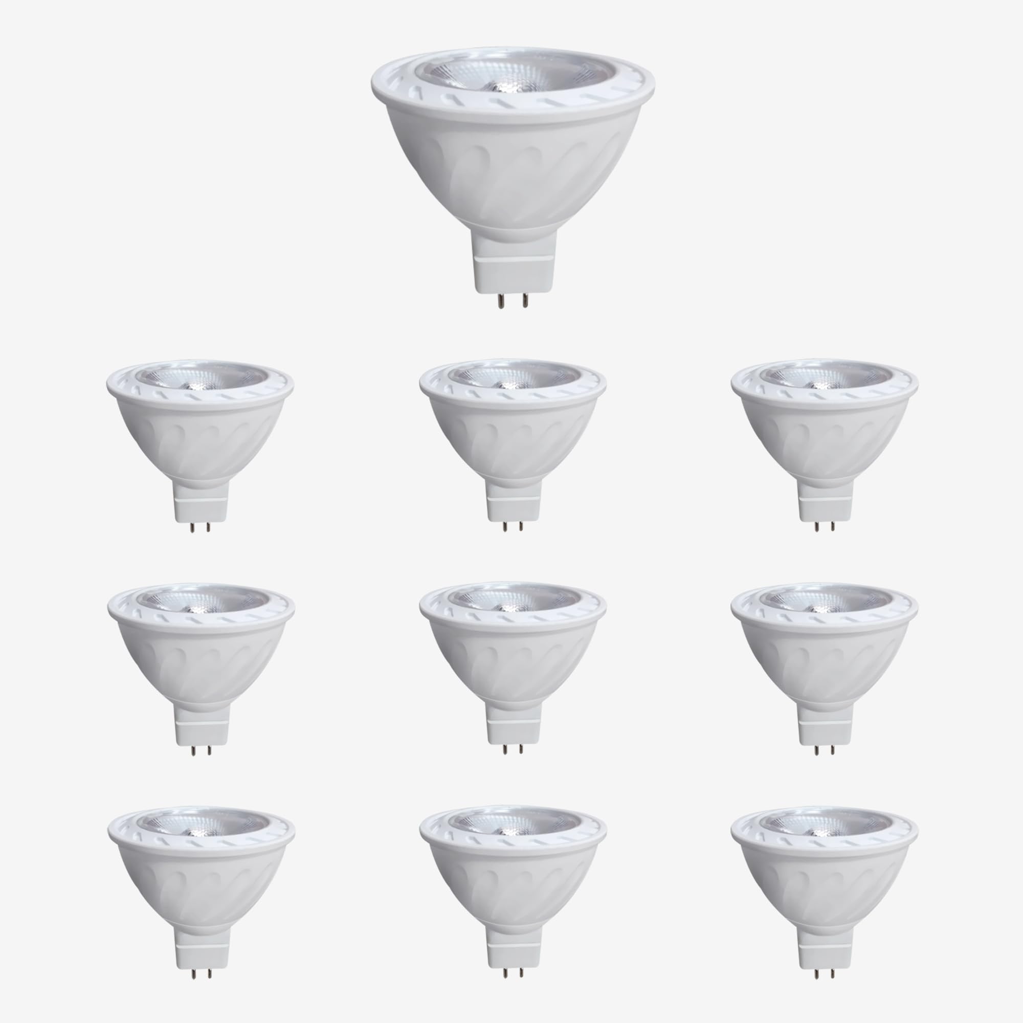 V.MAXMODI Set of 10 Dimmable LED Cup Light - White, 6W | 450Lm Spotlight for Home, Office | Power Saving LED Under Cabinet Lights