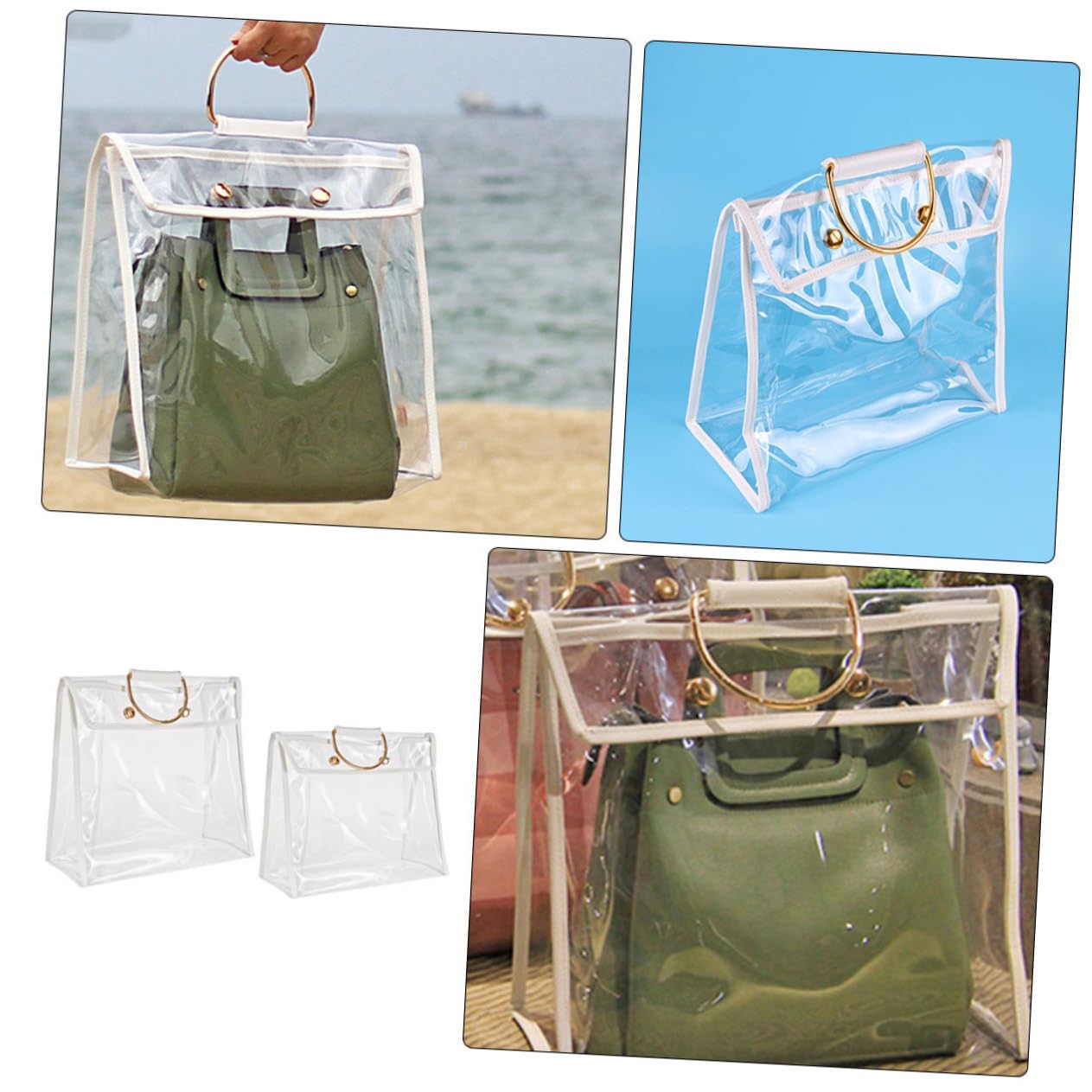 VALICLUD Organizador de Puerta Colgante para Bolsos de PVC, Transparente, 2 Piezas, Almacenamiento para Armario y Guardado Visible de Mantas y Mochilas | Armario, Dormitorio y Baño, Diseño Visible, Apto para Bolso de Mano y Mochilas