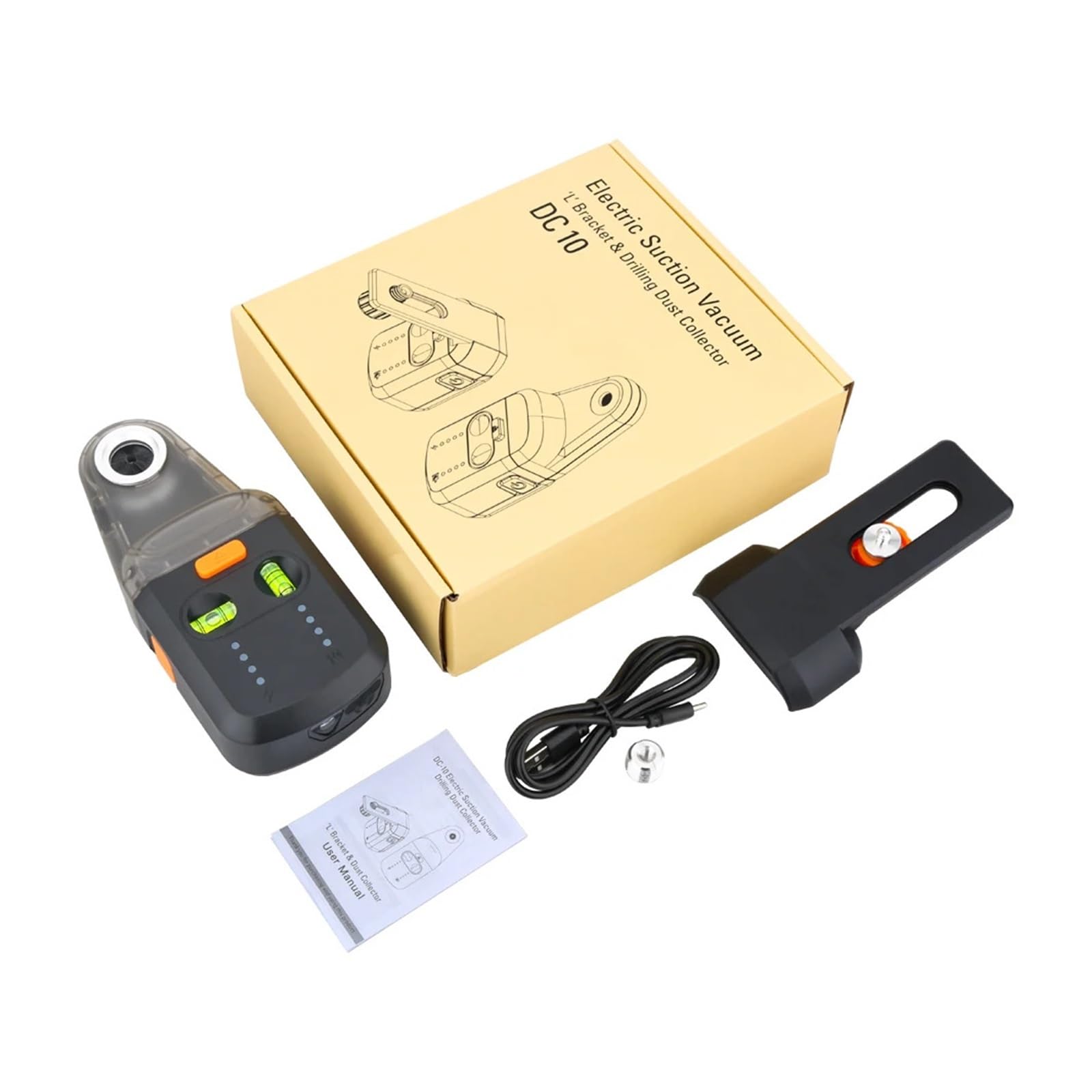 Nivel láser, Nivel Láser, Soporte Móvil, Herramientas De Perforación Alineación, Aspirador Eléctrico, Colector Polvo Para Destornillador Martillo,para carpintería(GD517-red-laser)