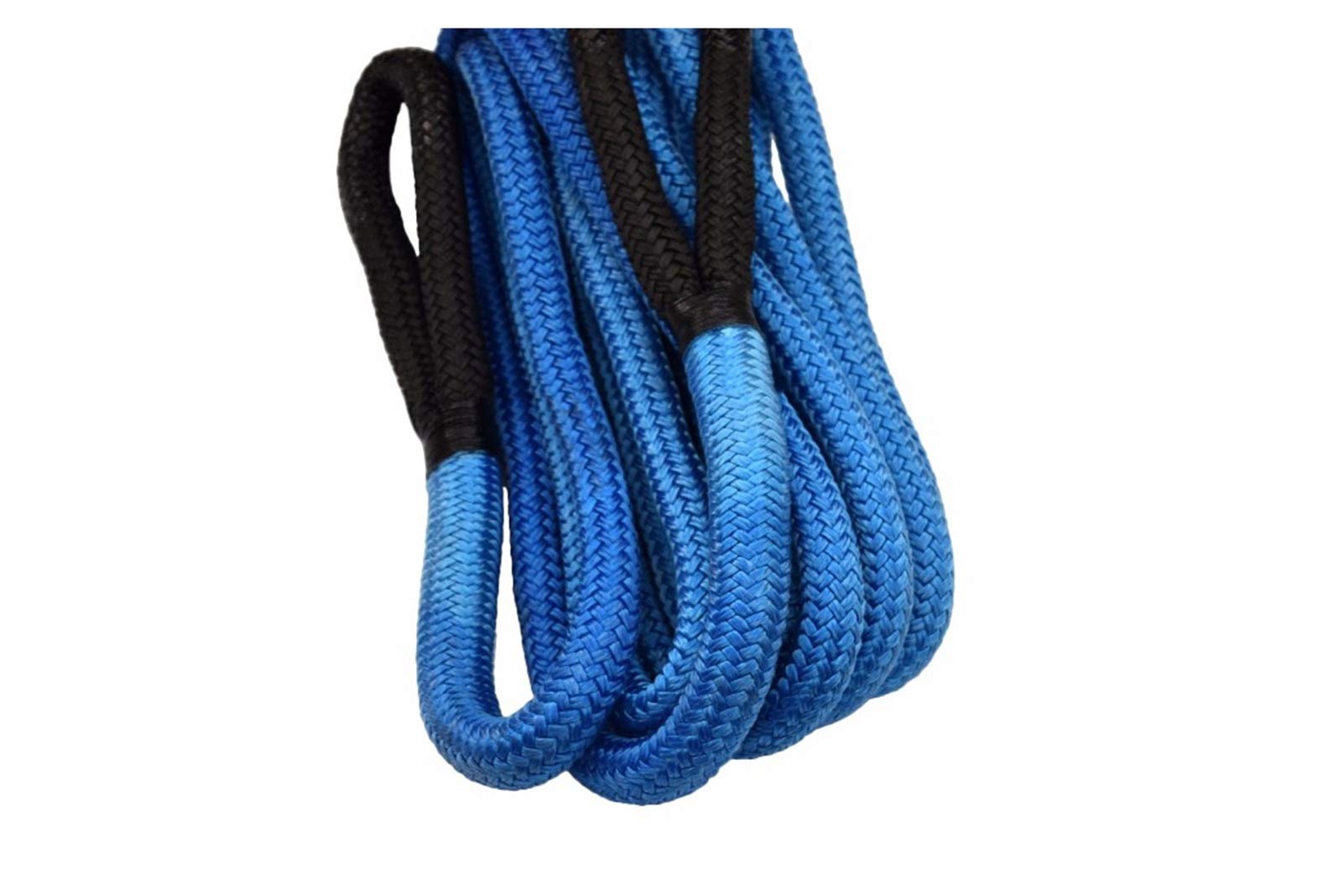 Syntetyczna lina wyciągarki, Niebieska Lina Kinetyczna 7/8 Cala * 30 Stóp (22 Mm * 9 M), Podwójnie Pleciona Nylonowa Lina Energetyczna, Lina Holownicza do pojazdów terenowych 4WD ATV UTV