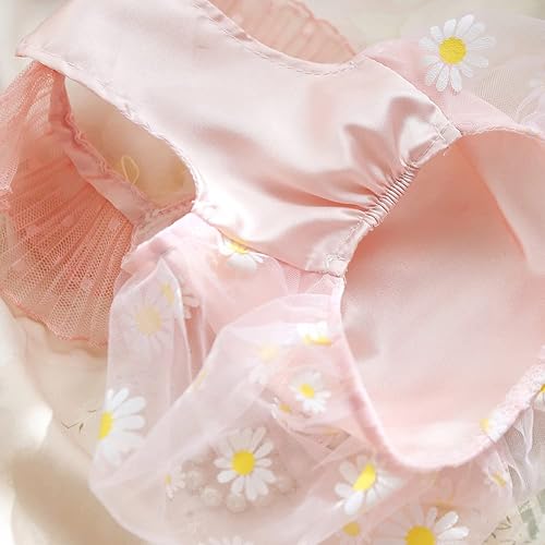 Miniatura 6 de MaruPet Elegante vestido de princesa brillante de margarita con punto de lazo para perro pequeño, extra pequeño, pug, chihuahua, shih tzu, Yorkshire