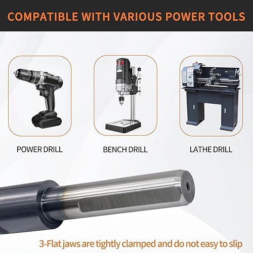 Miniatura 5 de Meccion Brocas de 3564 pulgadas con revestimiento de nitruro de aluminio y titanio, broca de vástago reducido de acero de cobalto M35 de alta