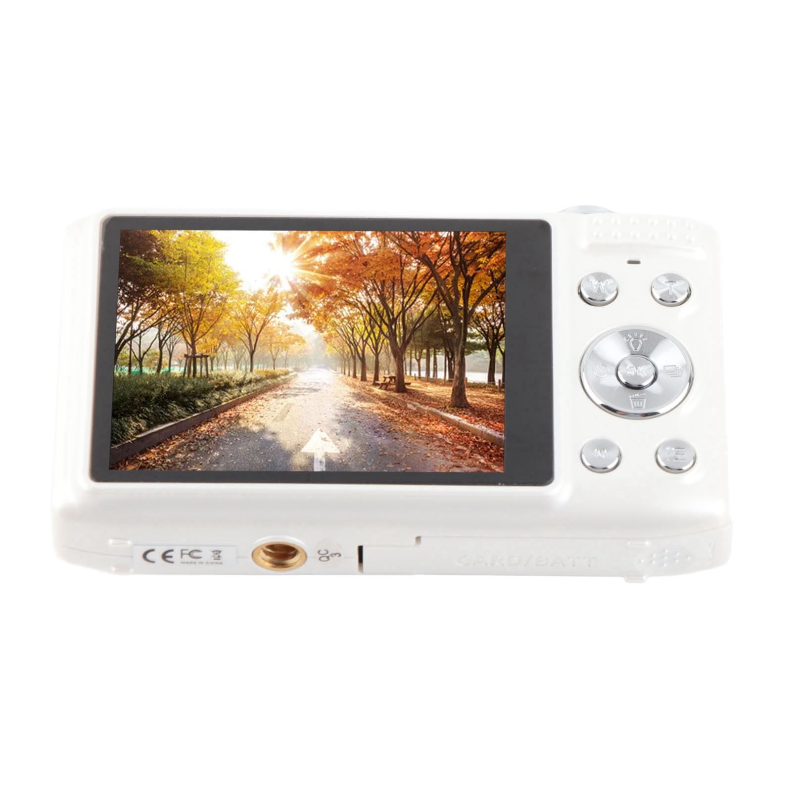 Piccola Fotocamera per Adolescenti, Esposizione Automatica, Schermo IPS da 2,88, 58 MP, Fotocamera Digitale 4K per Viaggi (WHITE)