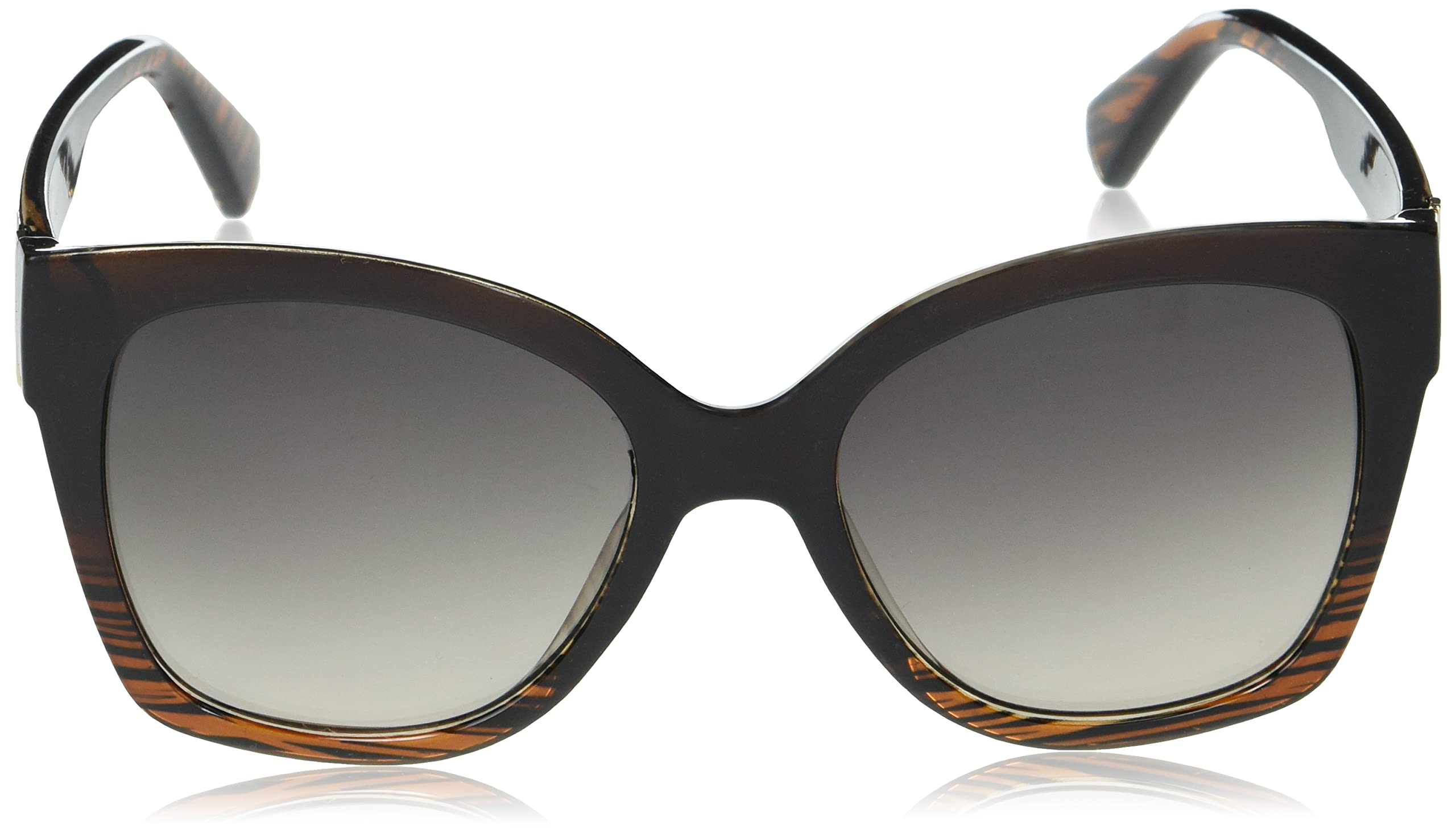 MARTHA STEWART Ms126 - Gafas de sol cuadradas con protección UV, regalo moderno y atemporal, 58 mm, Marrón y madera