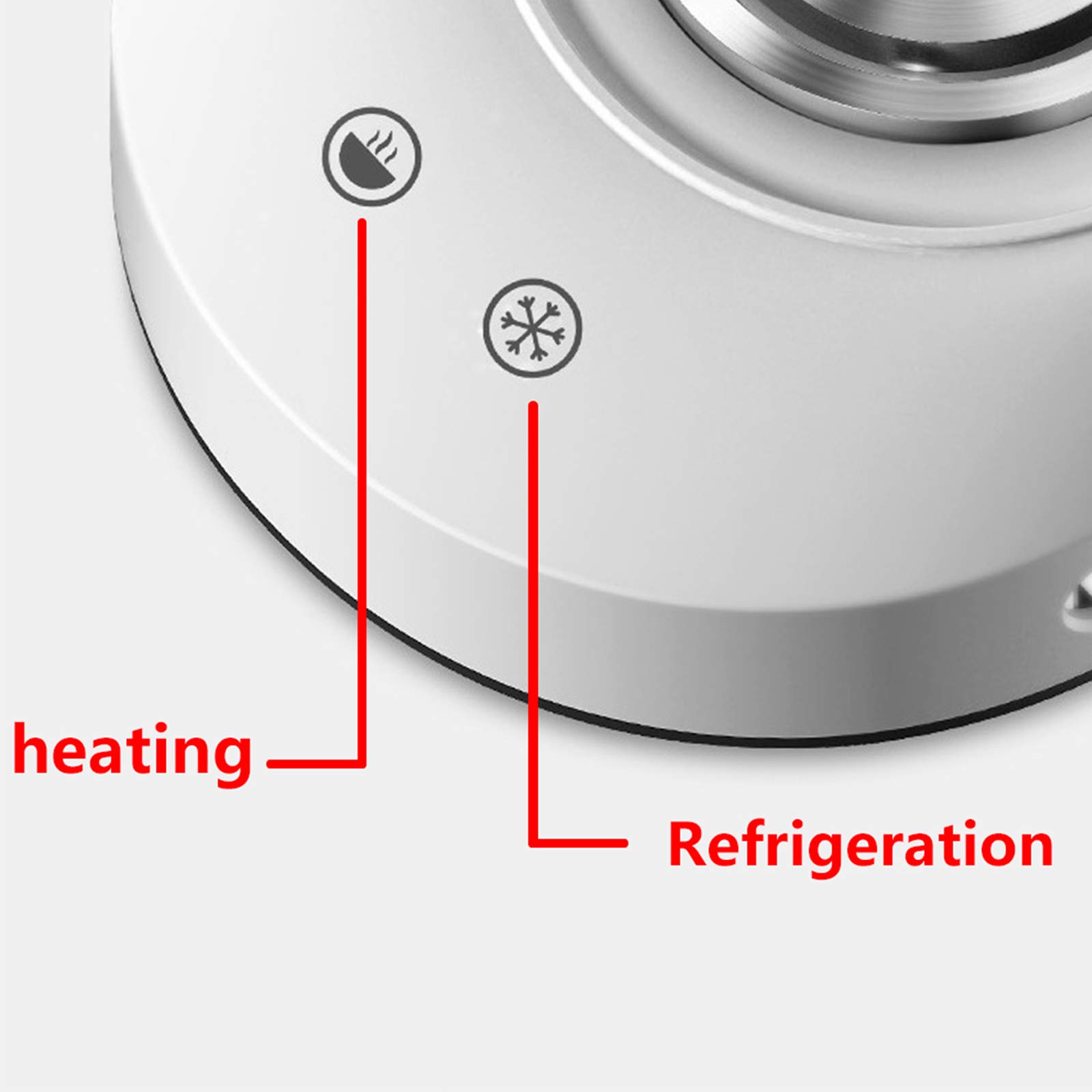Chauffe-Tasse électrique USB Réchauffeurs Constante Tasse Chaude Seau à Glace Glacon Isotherme de Bureau Tasse Portable à Double Usage de Refroidissement Rapide et Le Chauffage,Blanc
