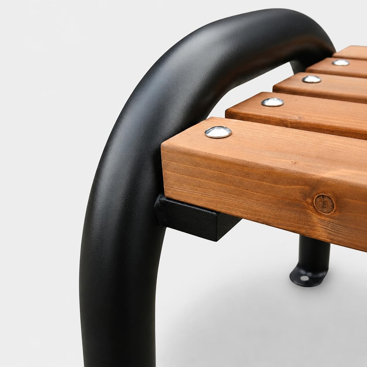 Panchina da Esterno - Panchina da Giardino e da Parco - Panca da Esterno Resistente alle Intemperie - Panchine da Esterno (Noce, 125cm - Lunghezza Totale della Panca)