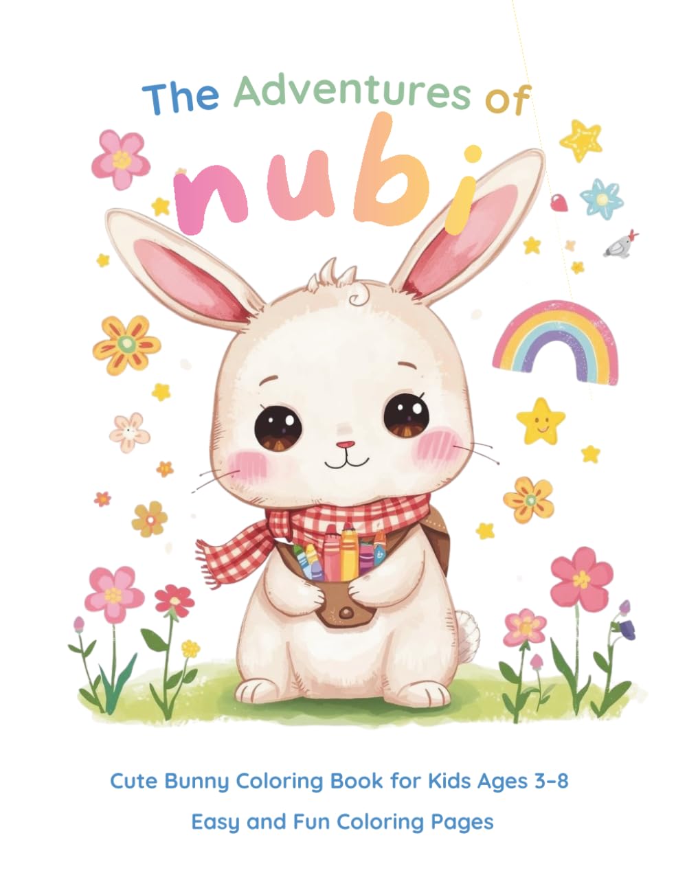 The Adventures of Nubi: Cute Bunny Coloring Book for Kids Age 3-8 - Easy and Fun Coloring Pages