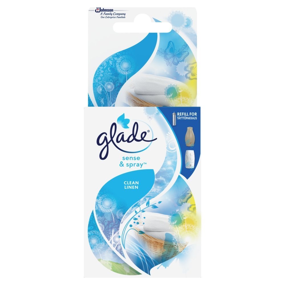 Glade Sense & Spray Air Freshener Refill Pure Clean Linen 18ml x 3