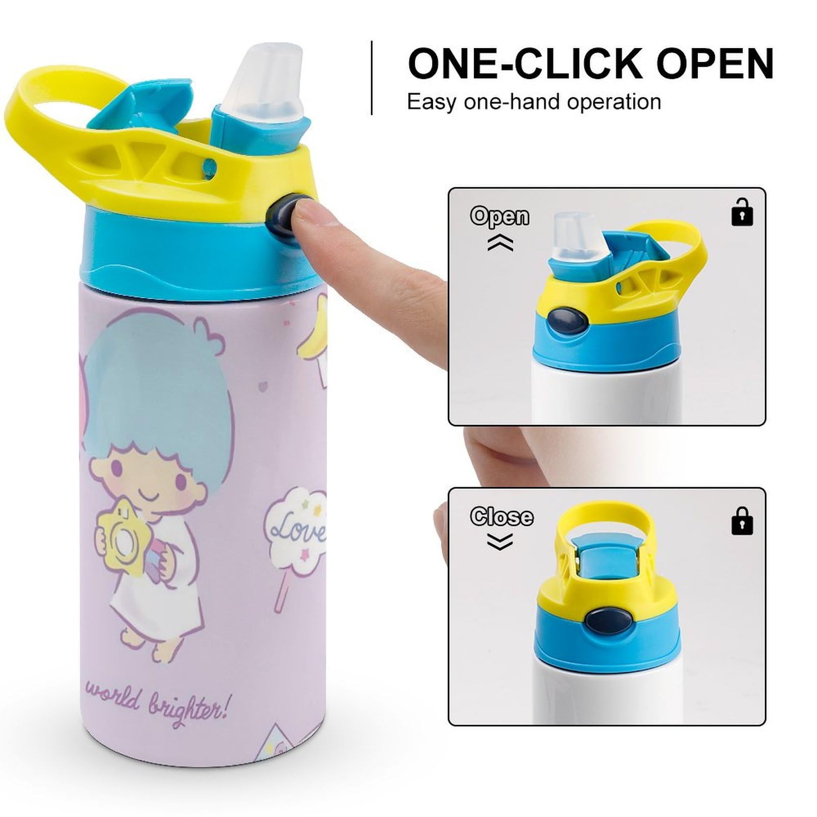 Amazon.co.jp: キキララ ボトル 水筒 500ml ストロー 水筒 超軽量