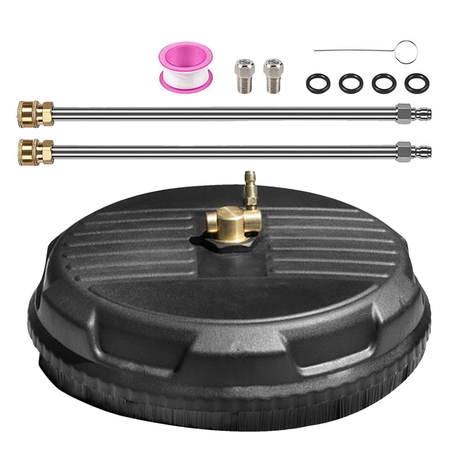 Disco de lavado eléctrico – Pulidor turbos, cepillo de enjuague rápido | pulverizador de agua de doble asa, barredora circular de metal | Herramienta de renovación de patio