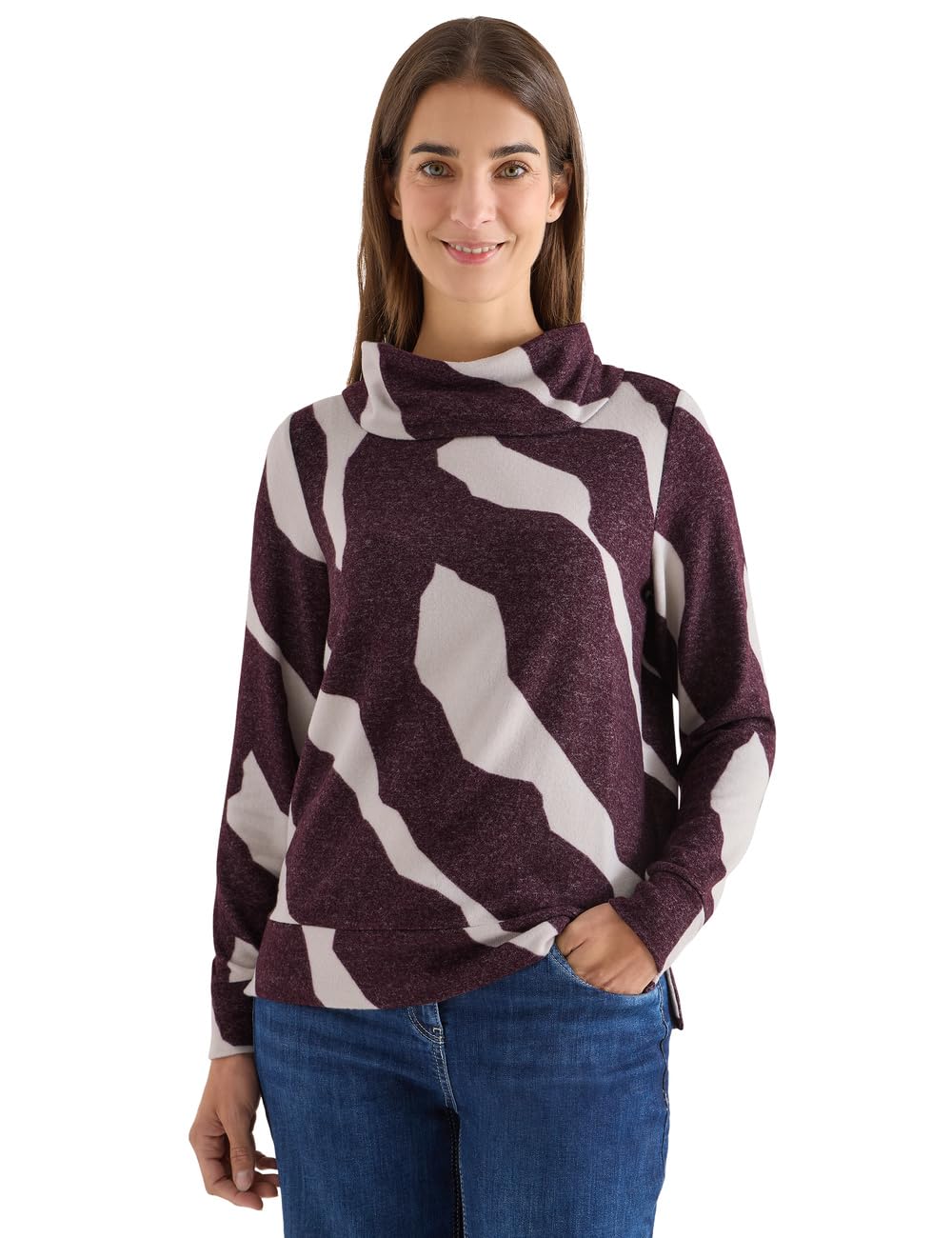 Damen Kuscheliges Shirt mit Muster