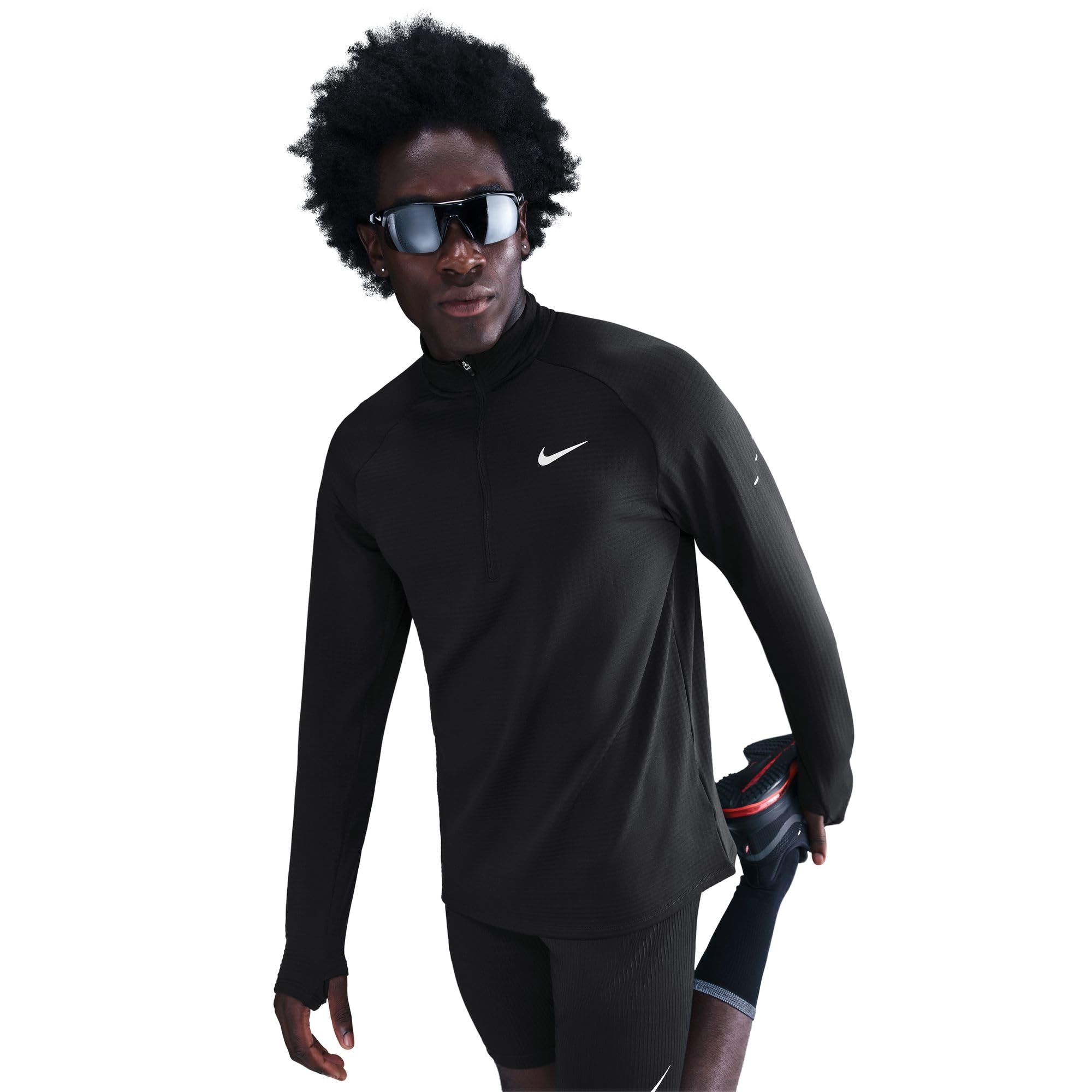 NIKE Górna część biegowa Mężczyźni Nike Stride Winterfestes Therma-fit Repel Laufoberteil Mit Halbreißverschluss Für Herren