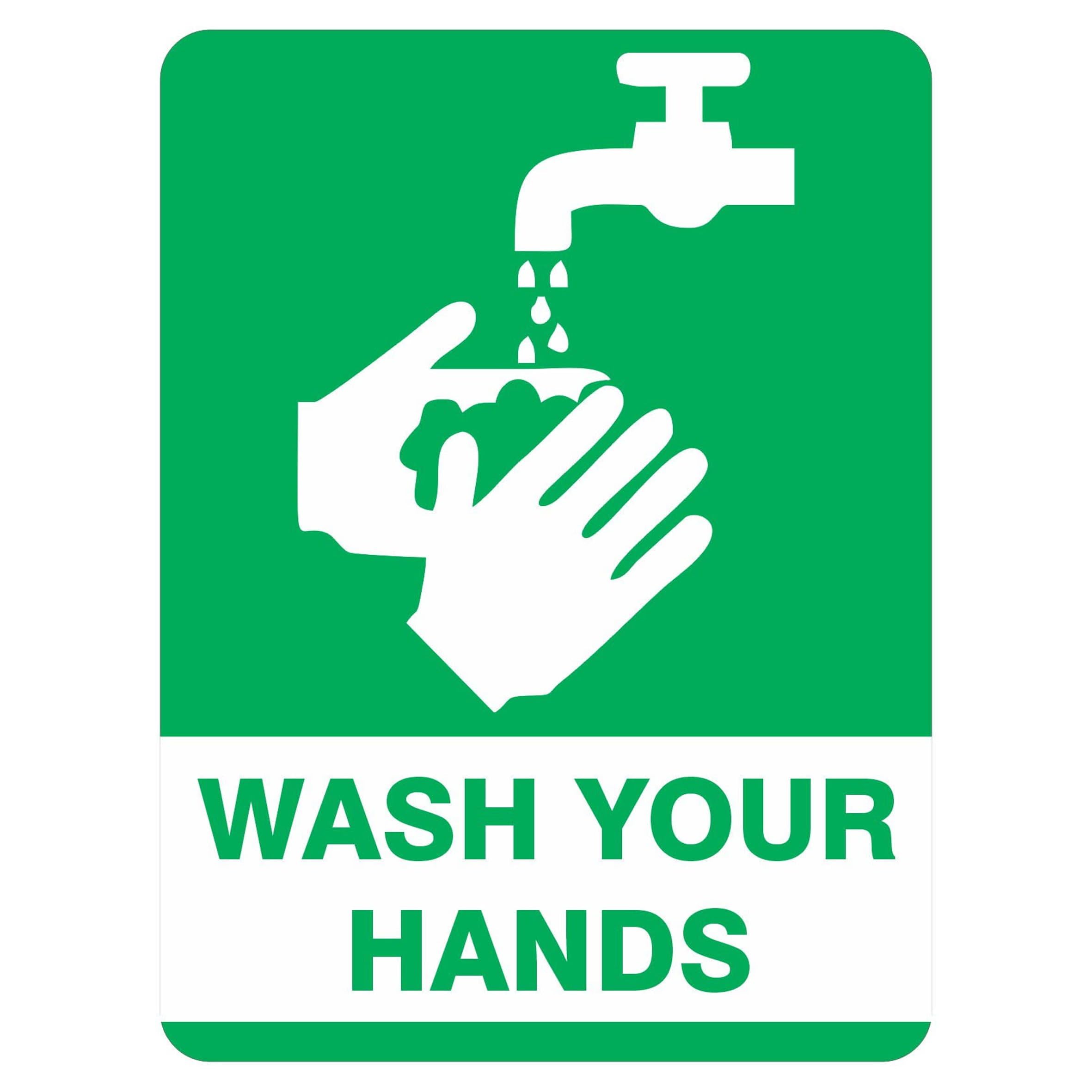 Wash Your Hands Miscellaneous Signs Metal Tin Sign 8 x 12 inch for Industrial & Commercial