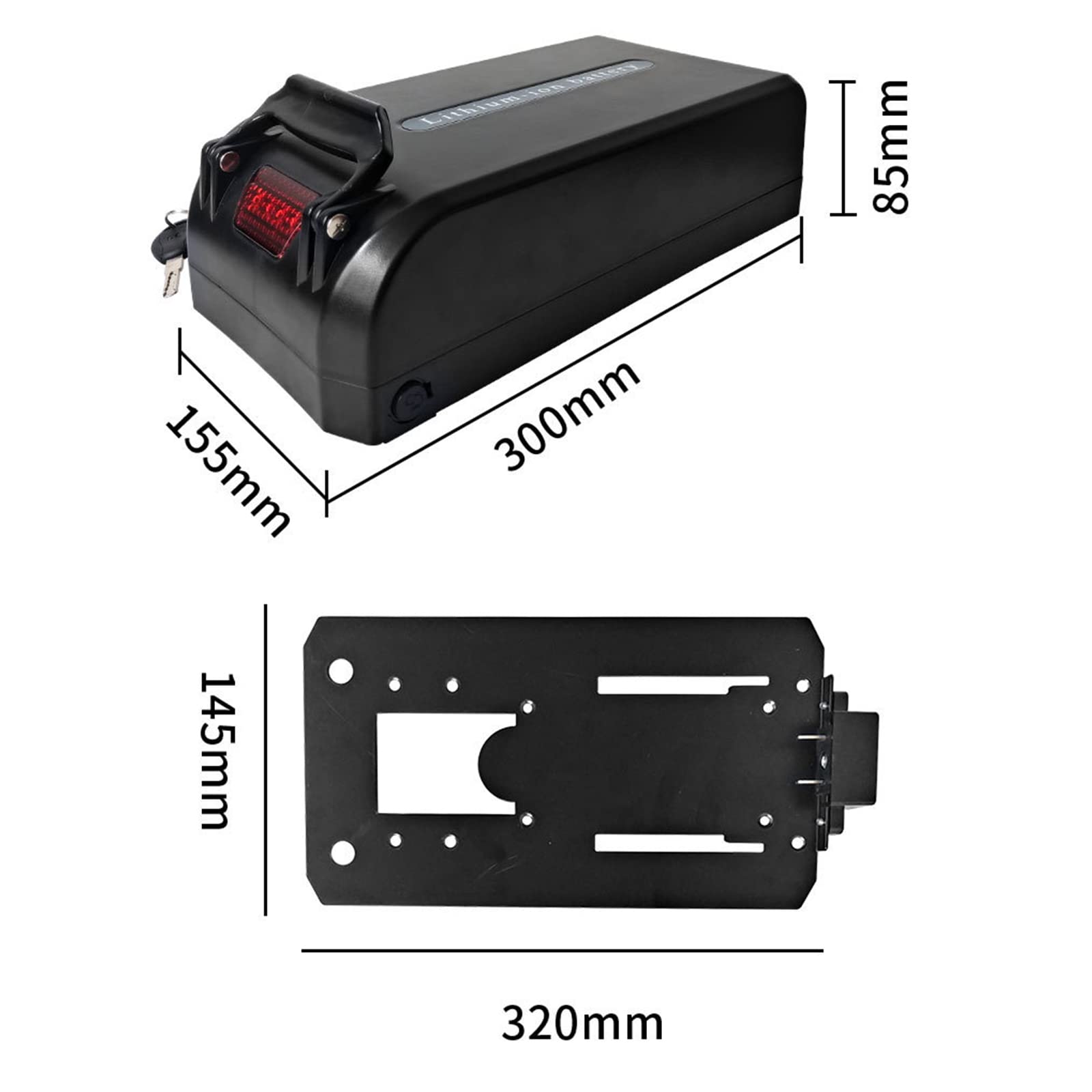TGHY 36V 15AH 18AH 20AH 22.4AH 25.6AH Wheelchair Battery 48V 13AH 15AH 18AH 20AH Rechargeable Li-ion Battery Pack with Charger for 50-1000W Motor,36v18ah