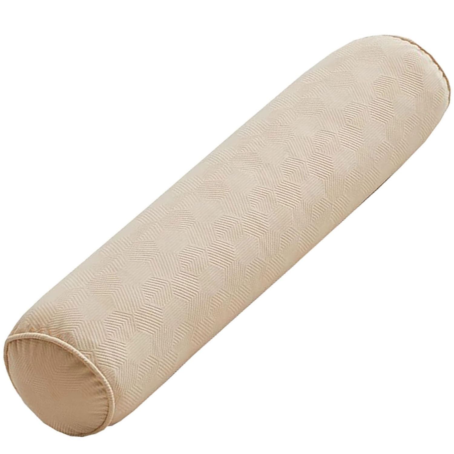 Almohada Cervical Cilíndrica del Cuello, Almohada Lumbar Larga, Cojín Cilíndrico, Almohada de Apoyo, con Funda Extraíble, para Dormir/Hogar/Oficina, Sofá(Beige,20x120cm/7.8x47in)