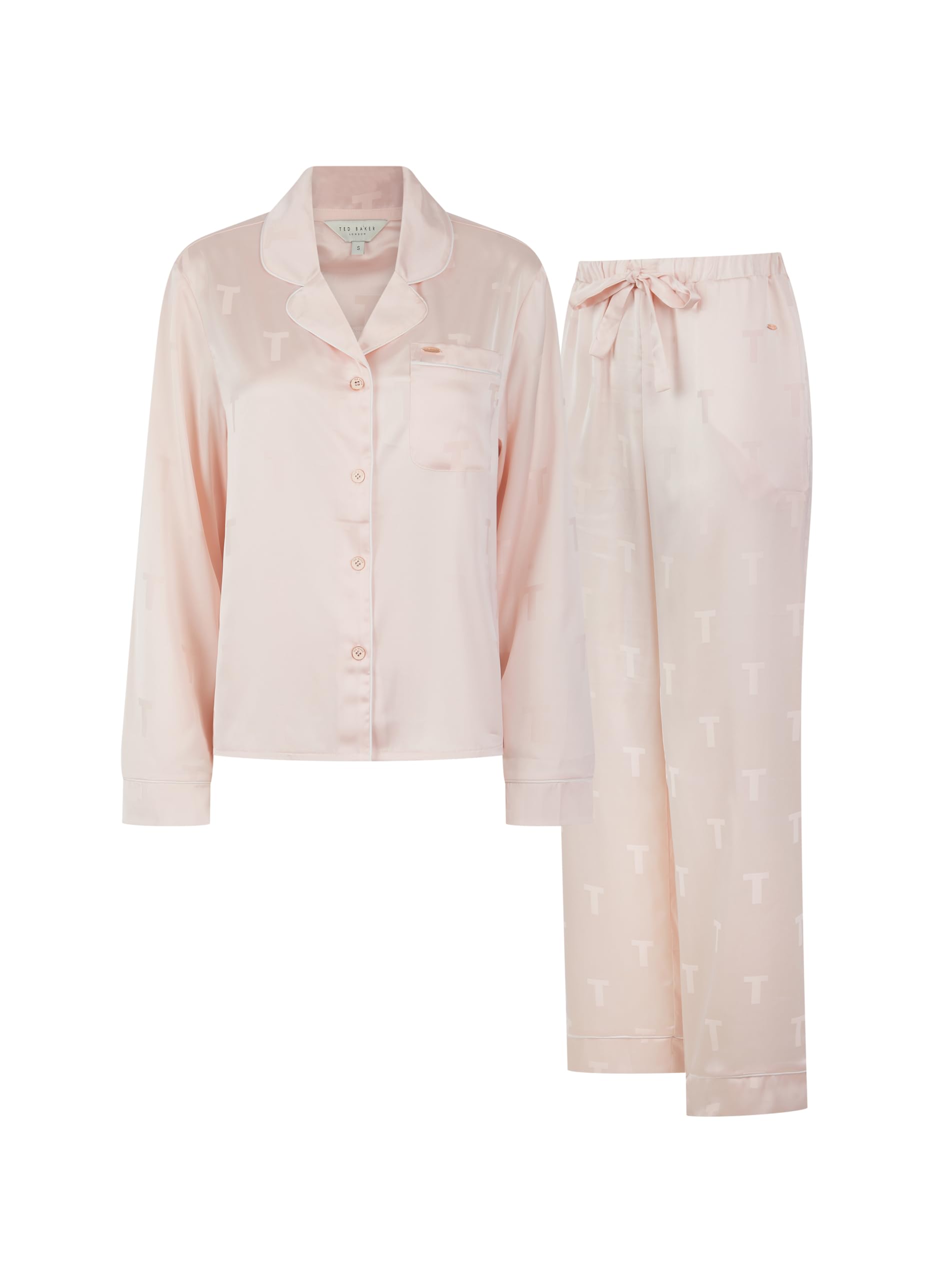 Ted Baker women's Peggy full sleeve satin Jaquard traditional pijama