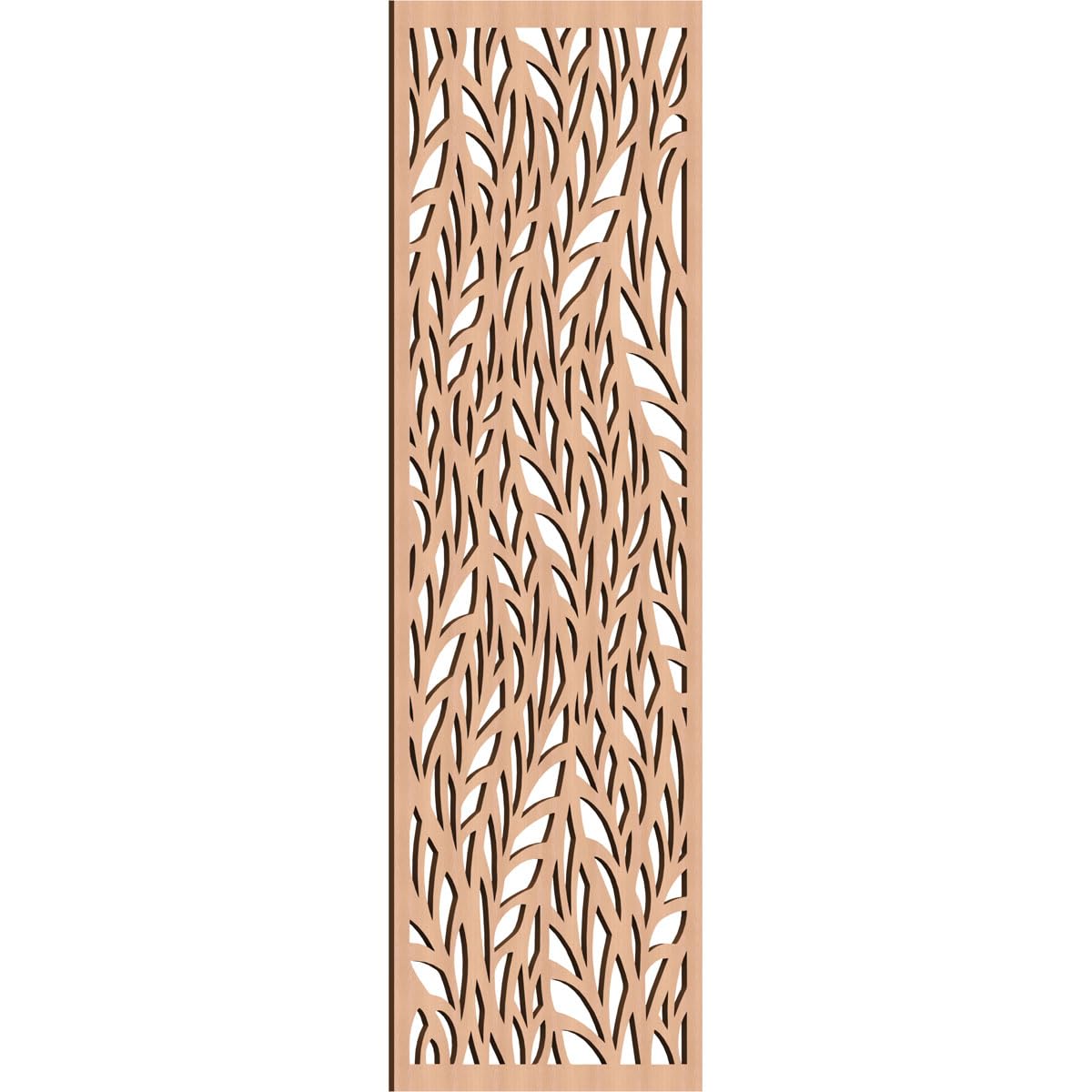 Ortonville Decorative Pierced Fretwork Wood Wall Panels, 27 3/8"W x 69 3/8"H x 3/8"T, Alder