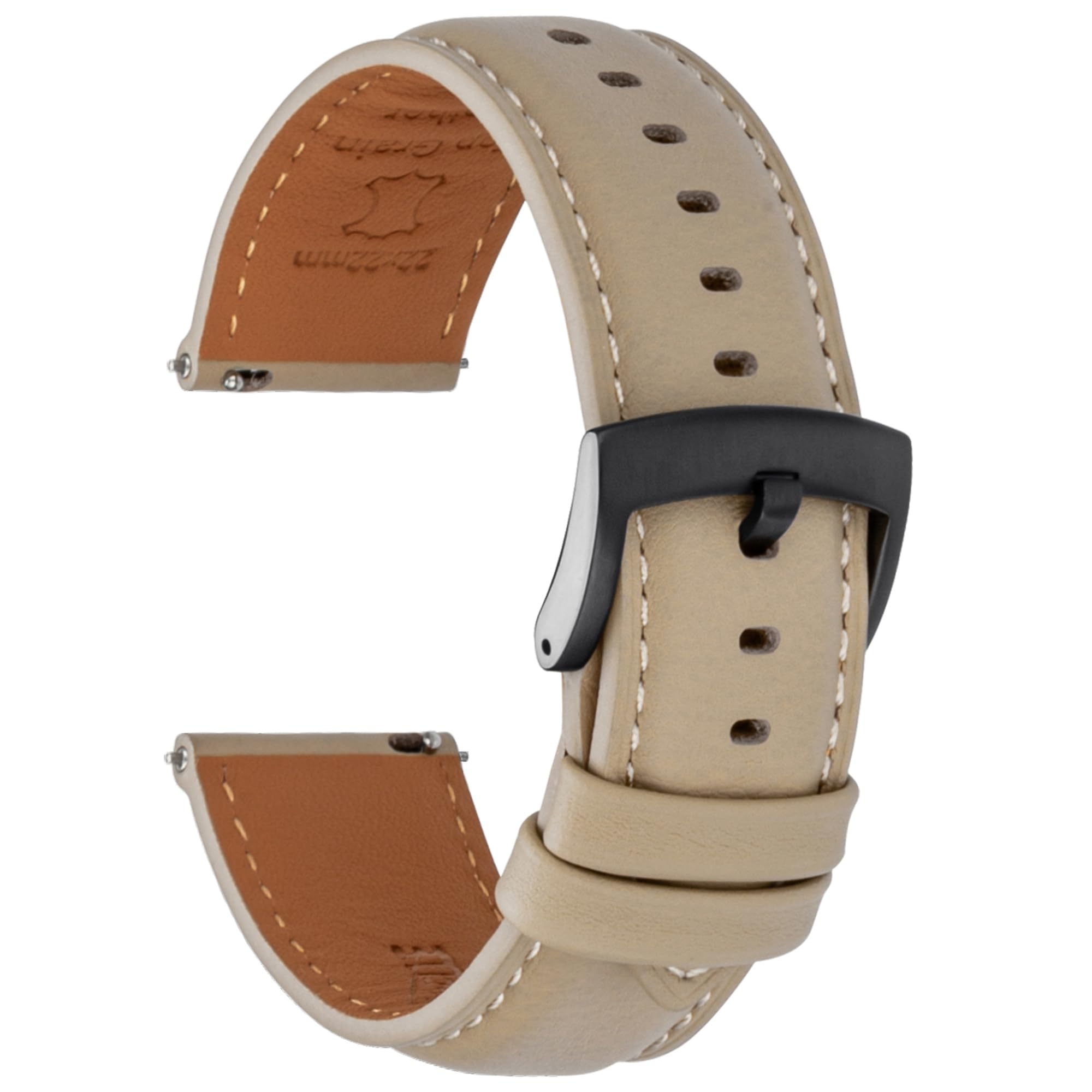 CORROPELLE Nappa Leather Watch Band Quick Release Strap 18-22mm Padded