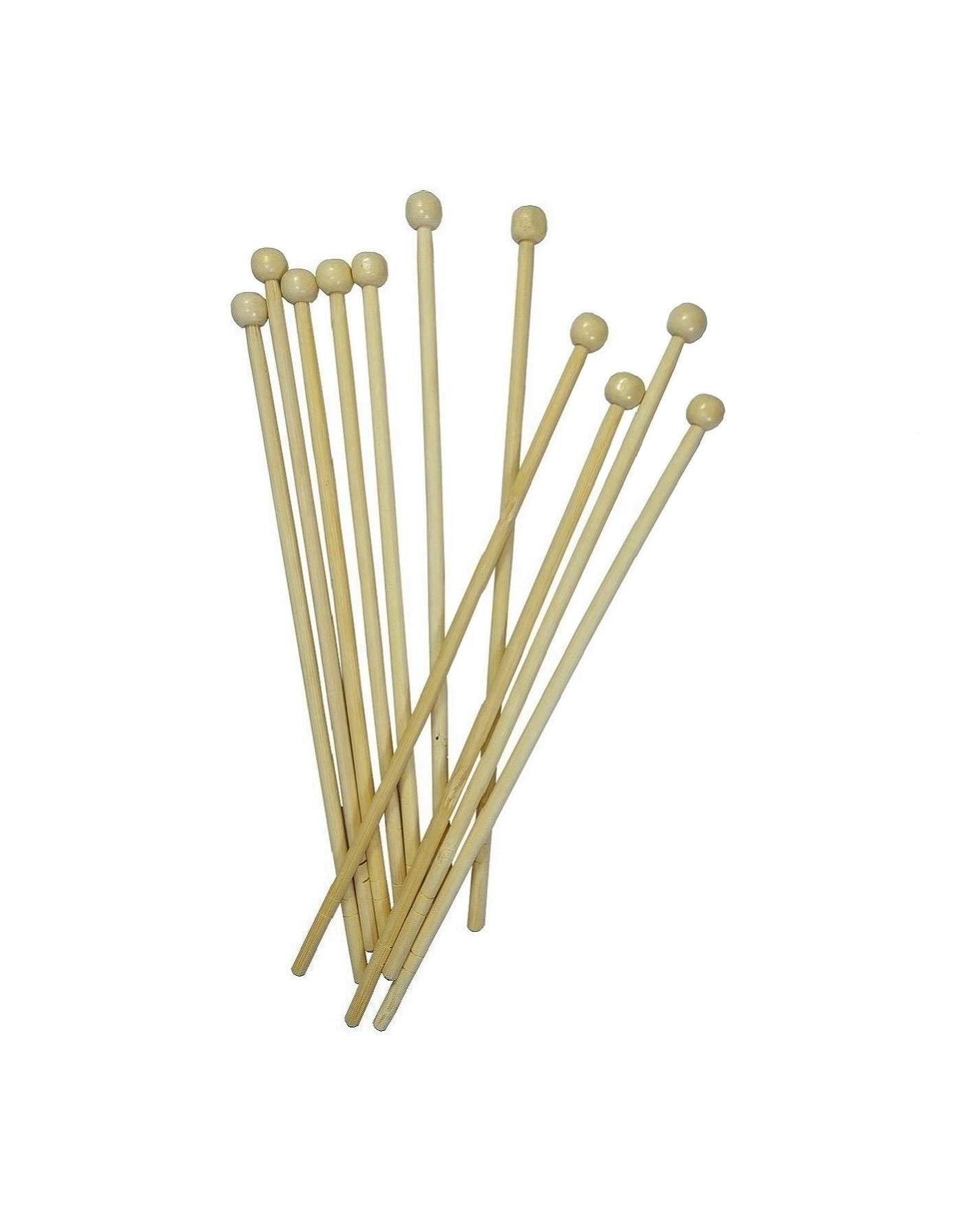 HAVME Wooden Cocktail Stirrer Stick, Round Ball for Drinks Cocktail Coffee Mixing (8 Inch, Pack of 100)-image-21