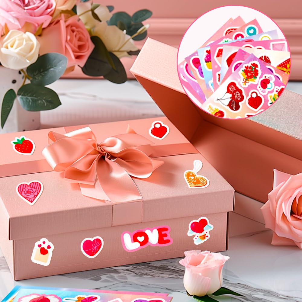 Kortes 120-Sheet Valentine's Day Stickers | 2120 Pcs Heart Stickers For Kids, Classroom, Party - View #4