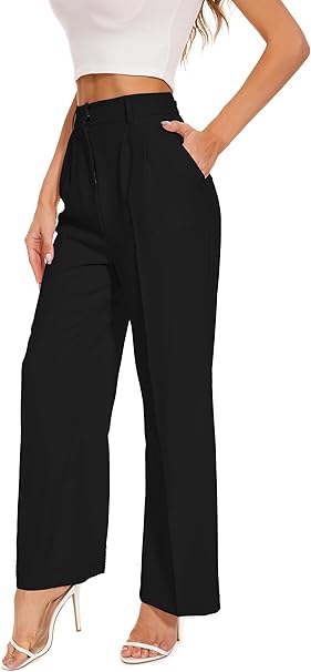 Wide Leg Pants Women's High Elastic Waisted Affordable Fall Fashion Trends for Women 2025