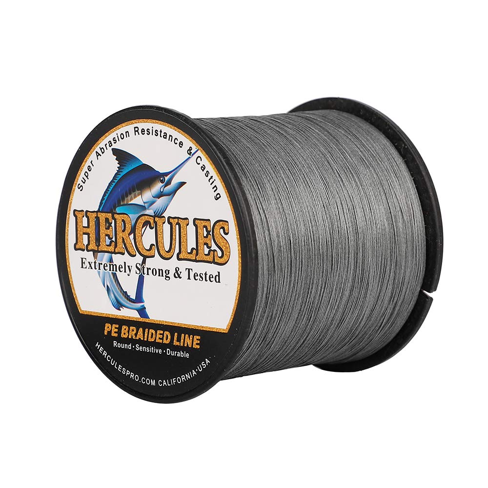 HERCULES Cost-Effective Super Cast 8 Strands Braided Fishing Line 10LB to 300LB Test for Salt-Water,109/328/547/1094 Yards(100M/300M/500M/1000M),Diam.