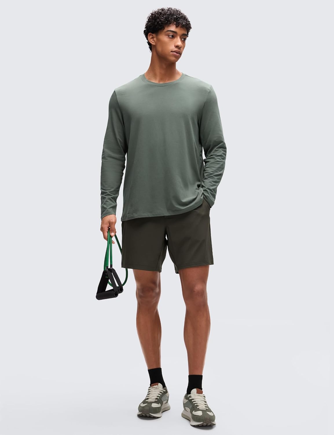 CRZ YOGA Pima Cotton Long Sleee Shirts for Men - Casual Crewneck T-Shirts Breathable Workout Daily Basic Tee Tops - Image 3